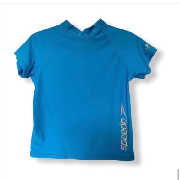 Speedo Rash guard SV50 Blue Size Kids XL - Picture 1 of 5